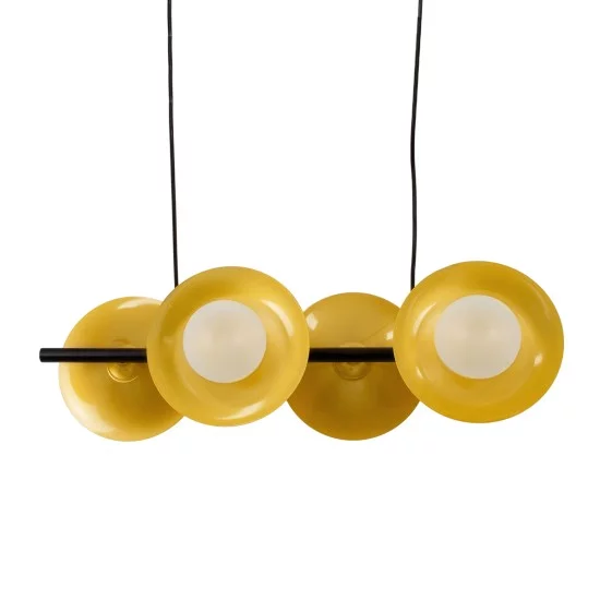 JOLIET 00782 Μοντέρνο Κρεμαστό Φωτιστικό Οροφής με Ντουί 4 x G9 AC 220-240V IP20 - Μαύρο & Χρυσό - Μ65 x Π28 x Υ20cm