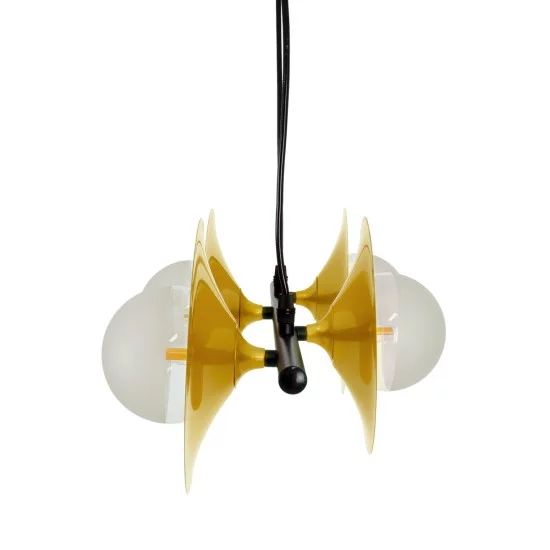 JOLIET 00782 Μοντέρνο Κρεμαστό Φωτιστικό Οροφής με Ντουί 4 x G9 AC 220-240V IP20 - Μαύρο & Χρυσό - Μ65 x Π28 x Υ20cm