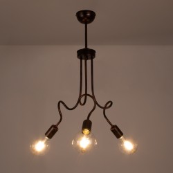 ASPECT 00788 Μοντέρνο Φωτιστικό Οροφής με Ντουί 3 x E27 AC 220-240V IP20 - Χάλκινο - Μ42 x Π42 x Υ60cm