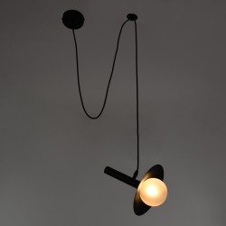 CELEST 00789 Μοντέρνο Κρεμαστό Φωτιστικό Οροφής με Ντουί 1 x G9 AC 220-240V IP20 - Μαύρο & Λευκό - Μ20 x Π20 x Υ26.5cm