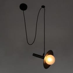 CELEST 00791 Μοντέρνο Κρεμαστό Φωτιστικό Οροφής με Ντουί 1 x G9 AC 220-240V IP20 - Καφέ & Λευκό - Μ20 x Π20 x Υ26.5cm