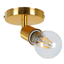 SARA 00845 Μοντέρνο Φωτιστικό Οροφής με Ντουί 1 x E27 AC 220-240V IP20 - Χρυσό - Μ10 x Π10 x Υ10.3cm