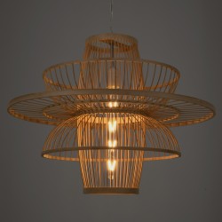 BALI 00862 Boho Κρεμαστό Φωτιστικό Οροφής με Ντουί 1 x E27 AC 220-240V IP20 - Μπεζ - Μ60 x Π60 x Υ45cm