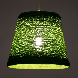 PLAYROOM 00864 Vintage Κρεμαστό Φωτιστικό Οροφής με Ντουί 1 x E27 AC 220-240V IP20 - Πράσινο - Μ32 x Π32 x Υ27cm