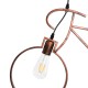 BIKE 00868 Vintage Κρεμαστό Φωτιστικό Φιγούρα Δίφωτο 2 x E27 IP20 Χάλκινο Μέταλλο - Μ67 x Π3.5 x Υ41cm BIKE 00868 Vintage Κρεμαστό Φωτιστικό Φιγούρα Δίφωτο 2 x E27 IP20 Χάλκινο Μέταλλο - Μ67 x Π3.5 x Υ41cm