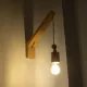 NOVO 00885 Vintage Επιτοίχιο Φωτιστικό Απλίκα Μονόφωτο 1 x E27 IP20 Μπεζ Ξύλο με Μπεζ Σχοινί - Μ7 x Π28 x Υ37cm
