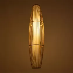 HIBISCUS 00892 Boho Κρεμαστό Φωτιστικό Οροφής με Ντουί 1 x E27 AC 220-240V IP20 - Μπεζ - Μ30 x Π30 x Υ120cm