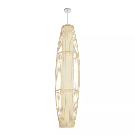 HIBISCUS 00892 Boho Κρεμαστό Φωτιστικό Οροφής με Ντουί 1 x E27 AC 220-240V IP20 - Μπεζ - Μ30 x Π30 x Υ120cm