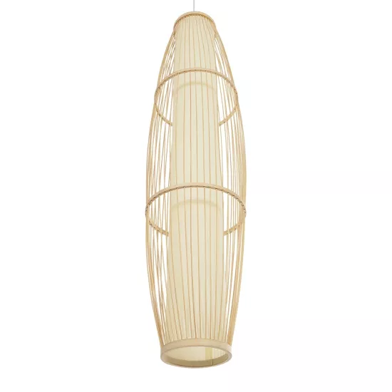 HIBISCUS 00892 Boho Κρεμαστό Φωτιστικό Οροφής με Ντουί 1 x E27 AC 220-240V IP20 - Μπεζ - Μ30 x Π30 x Υ120cm