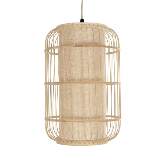 HIBISCUS 00893 Boho Κρεμαστό Φωτιστικό Οροφής με Ντουί 1 x E27 AC 220-240V IP20 - Μπεζ - Μ25 x Π25 x Υ42cm