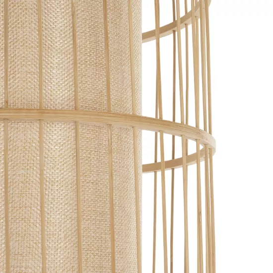 HIBISCUS 00893 Boho Κρεμαστό Φωτιστικό Οροφής με Ντουί 1 x E27 AC 220-240V IP20 - Μπεζ - Μ25 x Π25 x Υ42cm