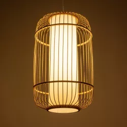 HIBISCUS 00894 Boho Κρεμαστό Φωτιστικό Οροφής με Ντουί 1 x E27 AC 220-240V IP20 - Μπεζ - Μ30 x Π30 x Υ50cm