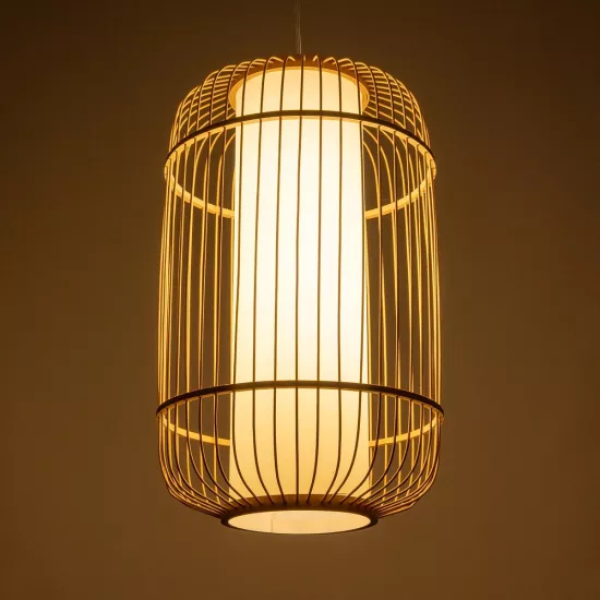 HIBISCUS 00894 Boho Κρεμαστό Φωτιστικό Οροφής με Ντουί 1 x E27 AC 220-240V IP20 - Μπεζ - Μ30 x Π30 x Υ50cm