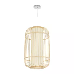 HIBISCUS 00894 Boho Κρεμαστό Φωτιστικό Οροφής με Ντουί 1 x E27 AC 220-240V IP20 - Μπεζ - Μ30 x Π30 x Υ50cm