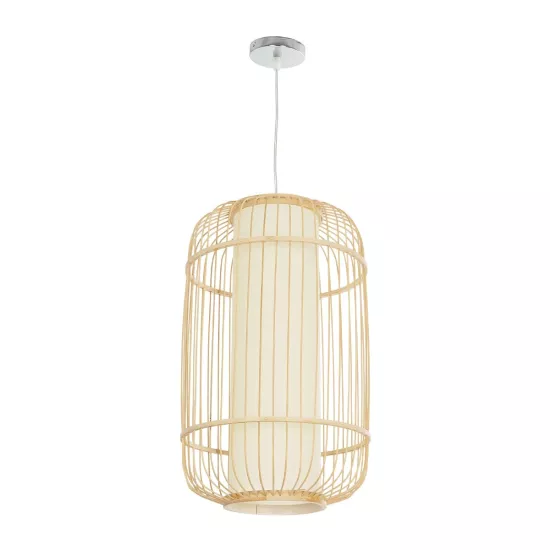 HIBISCUS 00894 Boho Κρεμαστό Φωτιστικό Οροφής με Ντουί 1 x E27 AC 220-240V IP20 - Μπεζ - Μ30 x Π30 x Υ50cm