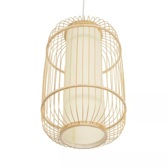 HIBISCUS 00894 Boho Κρεμαστό Φωτιστικό Οροφής με Ντουί 1 x E27 AC 220-240V IP20 - Μπεζ - Μ30 x Π30 x Υ50cm