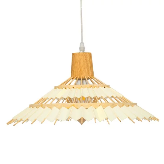 VENTALIA 00897 Boho Κρεμαστό Φωτιστικό Οροφής με Ντουί 1 x E27 AC 220-240V IP20 - Μπεζ - Μ40 x Π40 x Y22cm