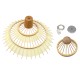 VENTALIA 00897 Boho Κρεμαστό Φωτιστικό Πλέγμα Μονόφωτο 1 x E27 IP20 Μπεζ Ξύλο - Μ40 x Π40 x Y22cm VENTALIA 00897 Boho Κρεμαστό Φωτιστικό Πλέγμα Μονόφωτο 1 x E27 IP20 Μπεζ Ξύλο - Μ40 x Π40 x Y22cm