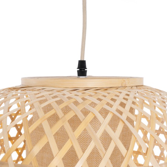 MAURITIUS 00901 Boho Κρεμαστό Φωτιστικό Οροφής με Ντουί 1 x E27 AC 220-240V IP20 - Μπεζ - Μ40 x Π40 x Υ60cm