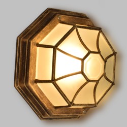 RUBY 00913 Vintage Φωτιστικό Οροφής με Ντουί 1 x E27 AC 220-240V IP20 - Χάλκινο Εφέ Σκουριάς - Μ21 x Π21 x Υ10cm