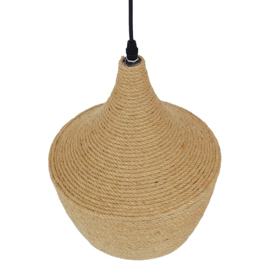 SHANGHAI ROPE 00916 Boho Κρεμαστό Φωτιστικό Καμπάνα Μονόφωτο 1 x E27 IP20 Μπεζ Σχοινί με Χρυσό Μέταλλο - Μ24 x Π24 x Υ30cm SHANGHAI ROPE 00916 Boho Κρεμαστό Φωτιστικό Καμπάνα Μονόφωτο 1 x E27 IP20 Μπεζ Σχοινί με Χρυσό Μέταλλο - Μ24 x Π24 x Υ30cm