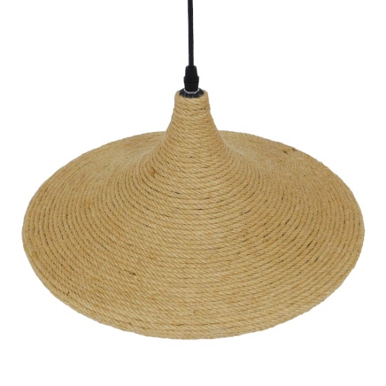 SHANGHAI ROPE 00917 Boho Κρεμαστό Φωτιστικό Καμπάνα Μονόφωτο 1 x E27 IP20 Μπεζ Σχοινί με Χρυσό Μέταλλο - Μ37 x Π37 x Υ20cm SHANGHAI ROPE 00917 Boho Κρεμαστό Φωτιστικό Καμπάνα Μονόφωτο 1 x E27 IP20 Μπεζ Σχοινί με Χρυσό Μέταλλο - Μ37 x Π37 x Υ20cm