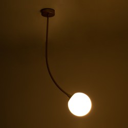 DRIZZLE 00921 Μοντέρνο Φωτιστικό Οροφής με Ντουί 1 x E27 AC 220-240V IP20 - Λευκό & Χρυσό - Μ15 x Π15 x Υ100cm