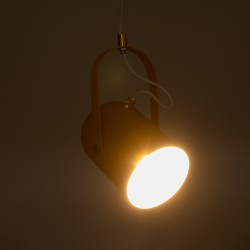 HAZEL 00926 Μοντέρνο Κρεμαστό Φωτιστικό Οροφής με Ντουί 1 x E27 AC 220-240V IP20 - Πορτοκαλί & Χρυσό - Μ12 x Π12 x Υ27cm