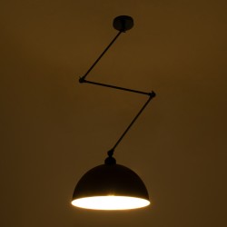 LOTUS 00939 Μοντέρνο Φωτιστικό Οροφής με Ντουί 1 x E27 AC 220-240V IP20 - Μαύρο - Μ30 x Π30 x Υ21cm