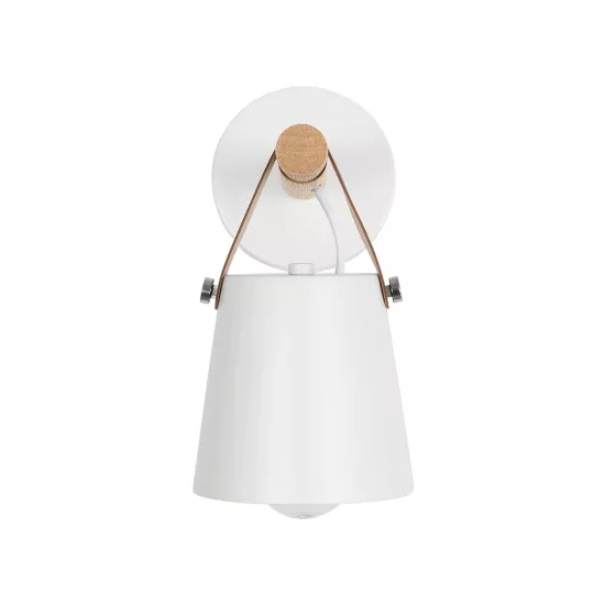 AMY 00946 Μοντέρνο Φωτιστικό Τοίχου - Απλίκα με Ντουί 1 x E27 AC 220-240V IP20 - Λευκό & Μπεζ - Μ13 x Π22 x Y25.5cm