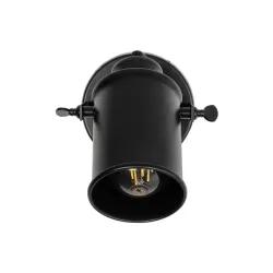 JAKE 00948 Μοντέρνο Φωτιστικό Τοίχου - Απλίκα με Ντουί 1 x E27 AC 220-240V IP20 - Μαύρο - Μ9 x Π22 x Y22cm