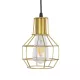 CAGE 00950 Vintage Κρεμαστό Φωτιστικό Οροφής με Ντουί 1 x E27 AC 220-240V IP20 - Χρυσό - Μ15 x Π15 x Y22cm
