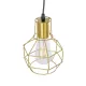 CAGE 00950 Vintage Κρεμαστό Φωτιστικό Οροφής με Ντουί 1 x E27 AC 220-240V IP20 - Χρυσό - Μ15 x Π15 x Y22cm