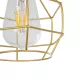 CAGE 00950 Vintage Κρεμαστό Φωτιστικό Οροφής με Ντουί 1 x E27 AC 220-240V IP20 - Χρυσό - Μ15 x Π15 x Y22cm