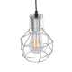 CAGE 00951 Vintage Κρεμαστό Φωτιστικό Οροφής με Ντουί 1 x E27 AC 220-240V IP20 - Ασημί - Μ15 x Π15 x Y22cm