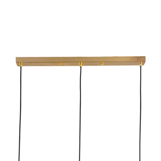 MONROE 00955 Μοντέρνο Κρεμαστό Φωτιστικό Οροφής με Ντουί 3 x E27 AC 220-240V IP20 - Χρυσό & Λευκό - Μ74 x Π25 x Υ50cm