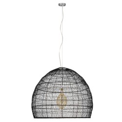 MALIBU 00966 Boho Κρεμαστό Φωτιστικό Οροφής με Ντουί 1 x E27 AC 220-240V IP20 - Μαύρο - Μ100 x Π100 x Y86cm