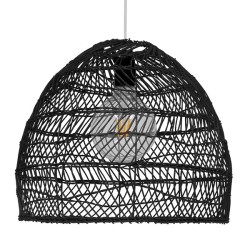 MALIBU 00969 Boho Κρεμαστό Φωτιστικό Οροφής με Ντουί 1 x E27 AC 220-240V IP20 - Μαύρο - Μ40 x Π40 x Υ35cm