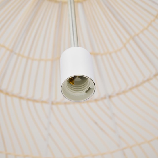 MALIBU 00974 Boho Κρεμαστό Φωτιστικό Οροφής με Ντουί 1 x E27 AC 220-240V IP20 - Μπεζ - Μ100 x Π100 x Y86cm