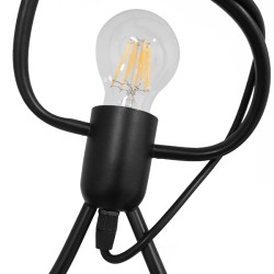 LITTLE MAN 00980 Μοντέρνο Κρεμαστό Φωτιστικό Οροφής με Ντουί 3 x E27 AC 220-240V IP20 - Μαύρο - Μ70 x Π10 x Υ105cm