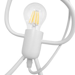 FIGURE 10000981 Παιδικό Κρεμαστό Φωτιστικό Οροφής με Ντουί 3 x E27 AC 220-240V IP20 - Λευκό - Μ70 x Π10 x Υ105cm