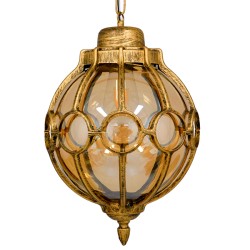 ETOILE 00987 Vintage Κρεμαστό Φωτιστικό Οροφής με Ντουί 1 x E27 AC 220-240V IP20 - Μπρούτζινο Εφέ Σκουριάς & Μελί - Μ28 x Π28 x Y38cm