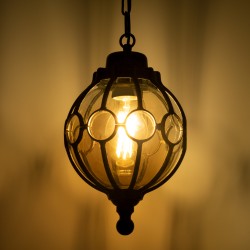 ETOILE 00988 Vintage Κρεμαστό Φωτιστικό Οροφής με Ντουί 1 x E27 AC 220-240V IP20 - Μπρούτζινο Εφέ Σκουριάς & Μελί - Μ18 x Π18 x Y27cm