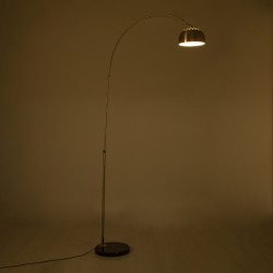 PRAGUE 00989 Μοντέρνο Επιδαπέδιο Φωτιστικό με Ντουί 1 x E27 AC 220-240V IP20 - Νίκελ Βούρτσας - Μ90 x Π29.5 x Υ180cm