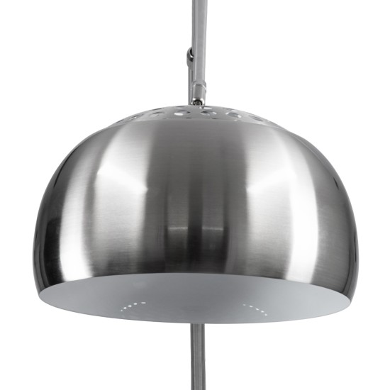 PRAGUE 00990 Μοντέρνο Επιδαπέδιο Φωτιστικό με Ντουί 1 x E27 AC 220-240V IP20 - Νίκελ Βούρτσας - Μ210 x Π45 x Υ220cm