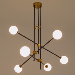 VELVET 00994 Μοντέρνο Κρεμαστό Φωτιστικό Οροφής με Ντουί 6 x G9 AC 220-240V IP20 - Πολύχρωμο - Μ80 x Π80 x Υ85cm