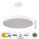 BURTON 61205-P Κρεμαστή Πλαφονιέρα Οροφής LED CCT 100W 11020lm 120° AC 220-240V - Εναλλαγή Φωτισμού μέσω Τηλεχειριστηρίου All In One Ψυχρό 6000k+Φυσικό 4500k+Θερμό 2700k Dimmable Φ80cm - Λευκό - 3 Years Warranty