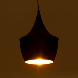 SHANGHAI 01025-A Μοντέρνο Κρεμαστό Φωτιστικό Οροφής με Ντουί 1 x E27 AC 220-240V IP20 - Μαύρο & Χρυσό - Μ24 x Π24 x Υ30cm