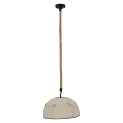 ANTOINETTE 01028 Vintage Κρεμαστό Φωτιστικό Οροφής με Ντουί 1 x E27 AC 220-240V IP20 - Μπεζ - Μ35 x Π35 x Υ20cm