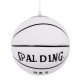 SPALDING NBA 01031 Μοντέρνο Κρεμαστό Παιδικό Φωτιστικό Οροφής Μονόφωτο 1 x E27 Λευκό Μαύρο Γυάλινο Φ25 x Υ25cm